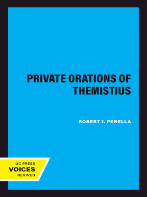 cover image of The Private Orations of Themistius
